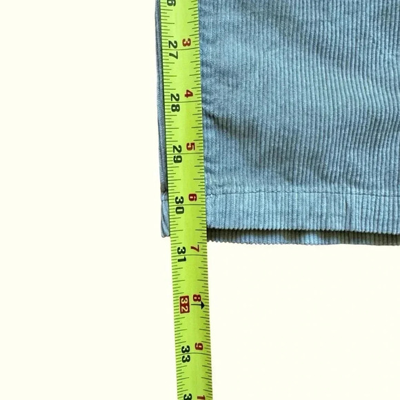 Zara Corduroy Green Pants Pull-on Wide leg Size 2 - Picture 7 of 9